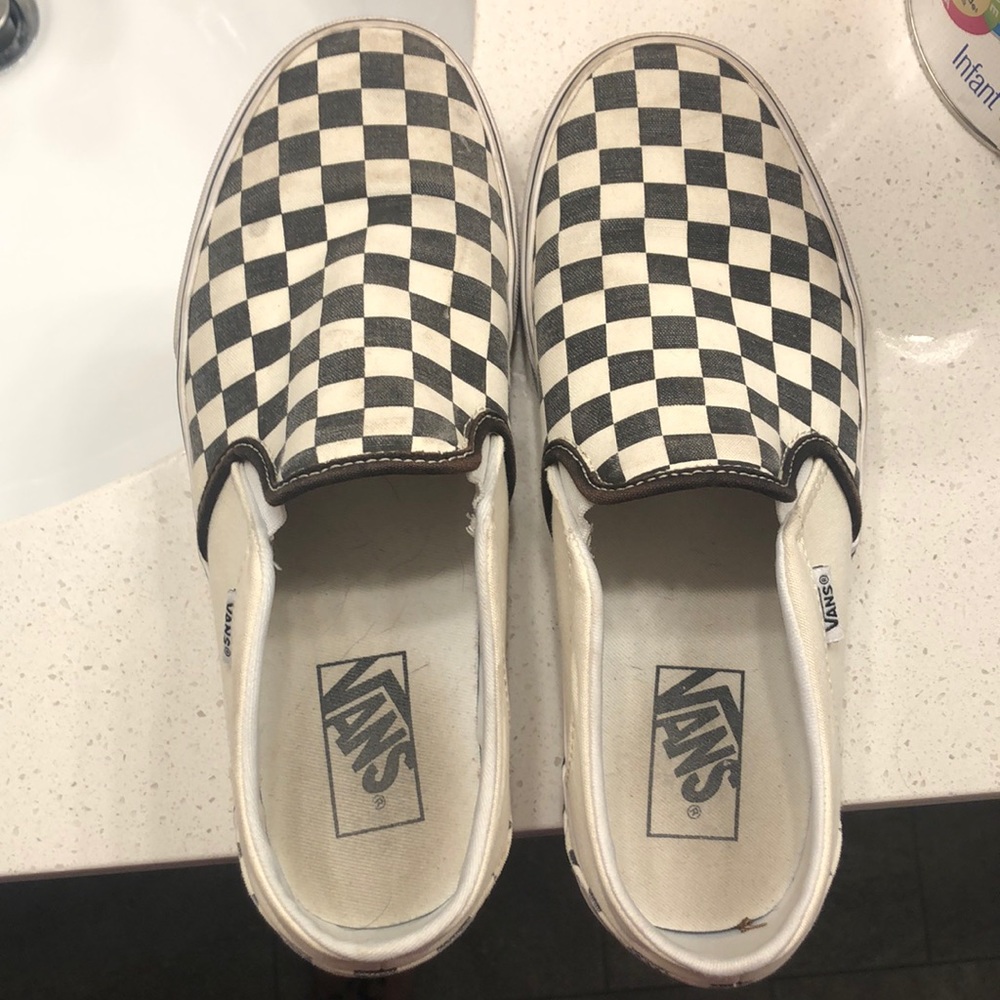 Checkered Slip on Vans